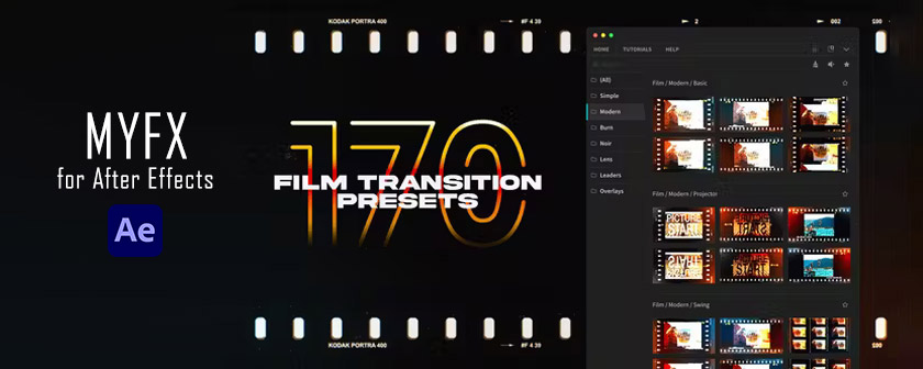 دانلود اسکریپت MYFX Film Transitions برای افتر افکت